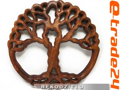 Rzeźba z Drewna DRZEWO ŻYCIA Ornament śr. 30cm